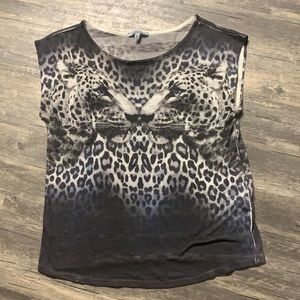 Charlotte Russe Blue and Black Shirt